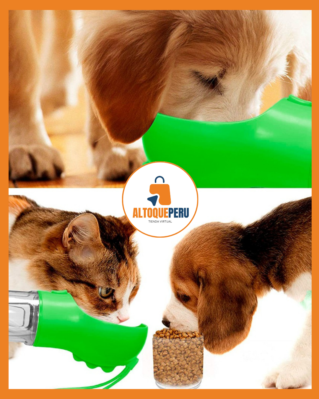BOTELLA PORTATIL 4 EN 1 MULTIFUNCIONAL PARA MASCOTAS