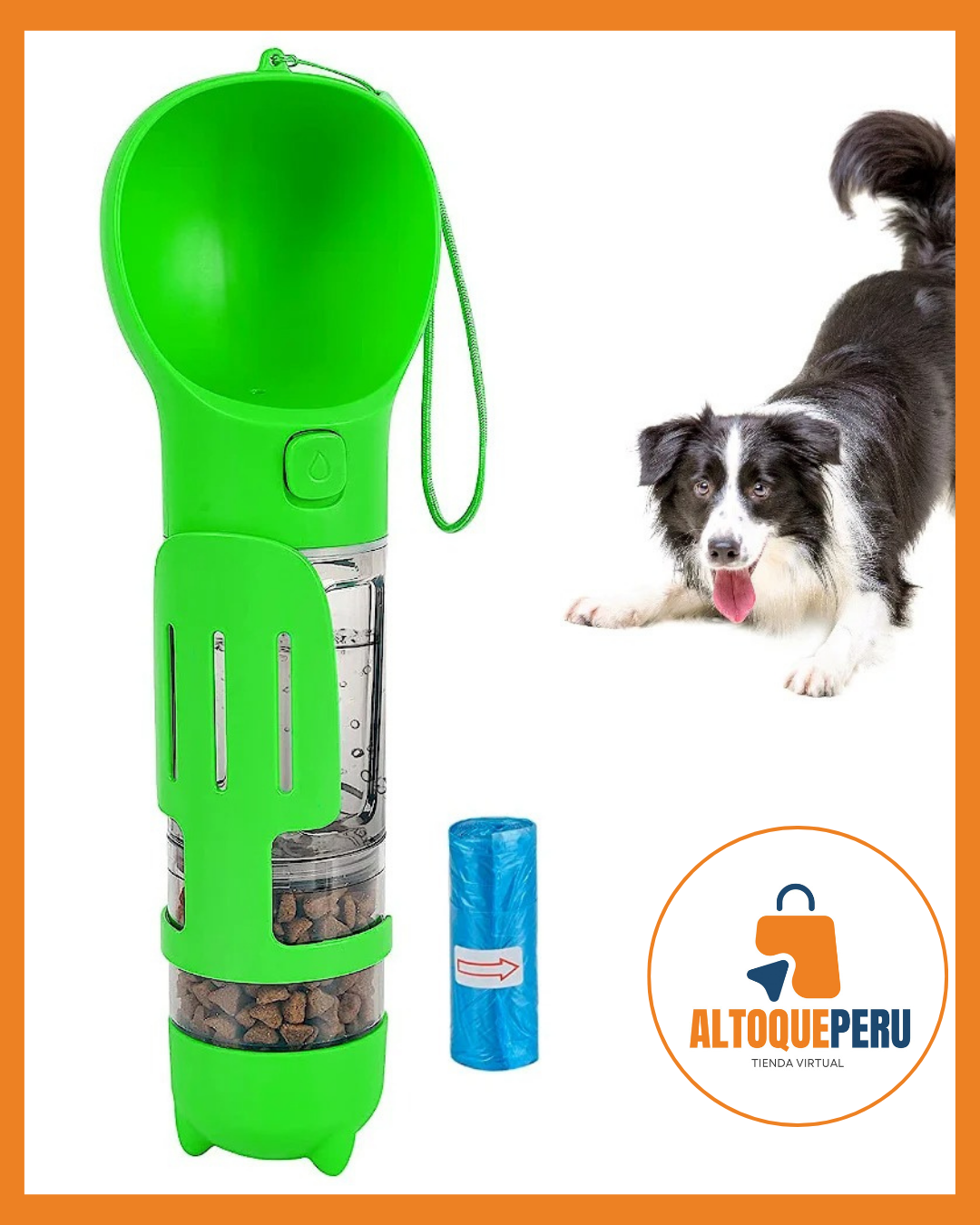 BOTELLA PORTATIL 4 EN 1 MULTIFUNCIONAL PARA MASCOTAS