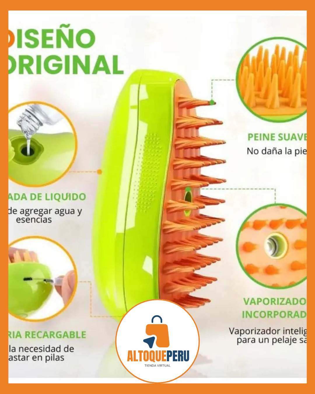 PEINE VAPORIZADOR PARA MASCOTAS