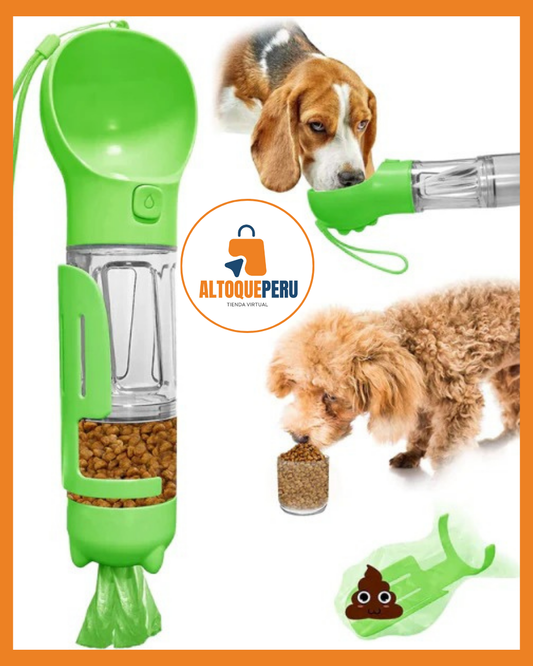 BOTELLA PORTATIL 4 EN 1 MULTIFUNCIONAL PARA MASCOTAS