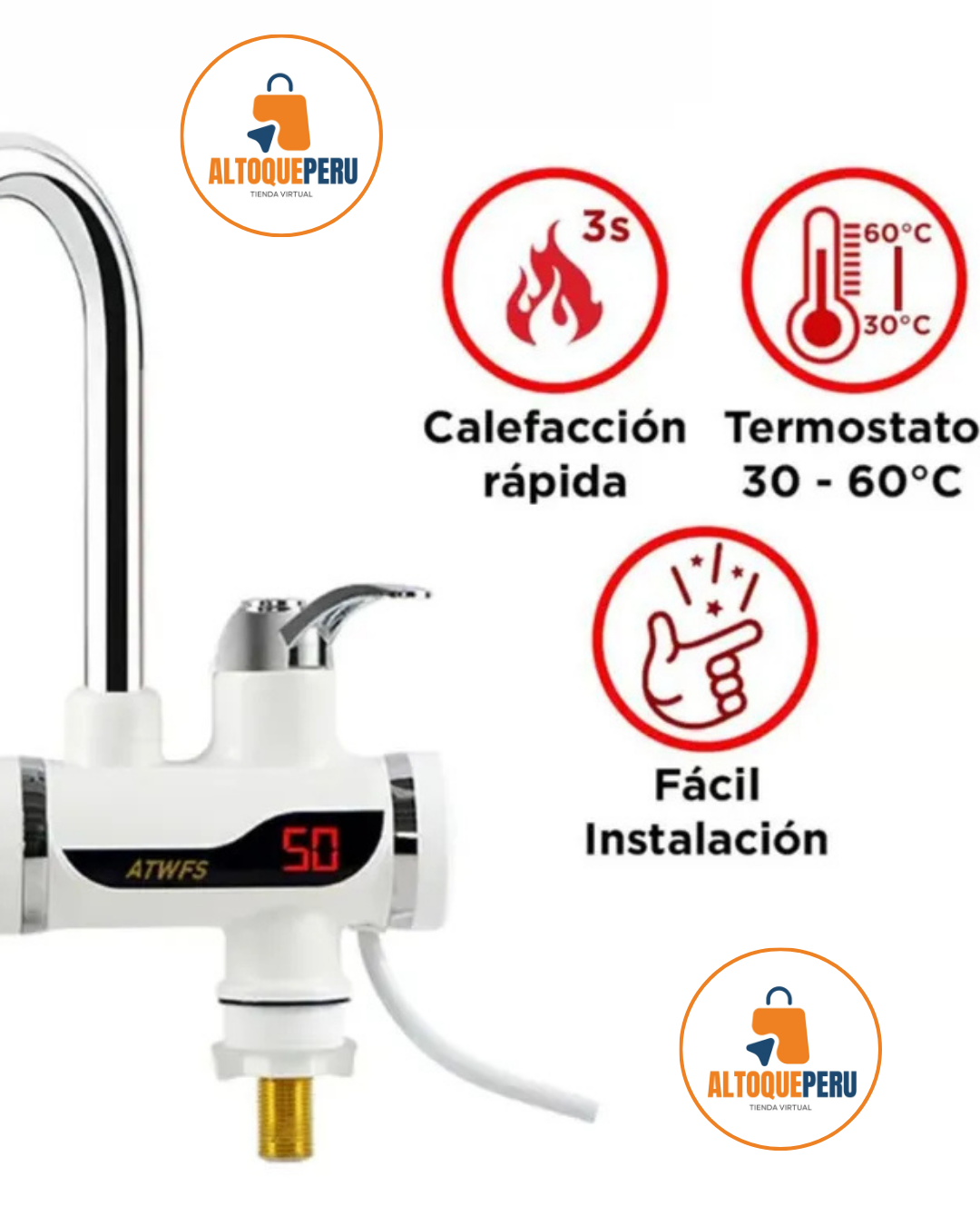 Caño Calentador de agua instantáneo